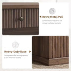 COZONY 60 Scrivania Direzionale Moderna con Piano in Legno Scanalato, Mobile Archivio e Cassetti, Scrivania Spaziosa con Contenitore per Ufficio Domestico, Studio e Camera da Letto