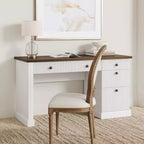 COZONY 60 Scrivania Direzionale Moderna con Piano in Legno Scanalato, Mobile Archivio e Cassetti, Scrivania Spaziosa con Contenitore per Ufficio Domestico, Studio e Camera da Letto