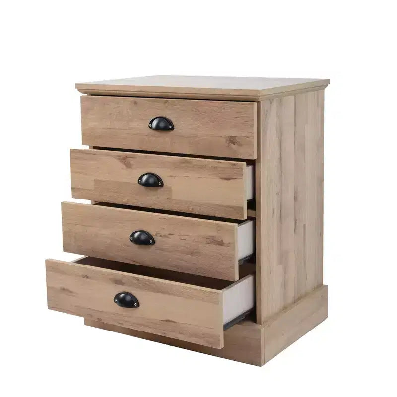 Comodino in legno a 4 cassetti AndMakers