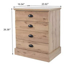 Comodino in legno a 4 cassetti AndMakers