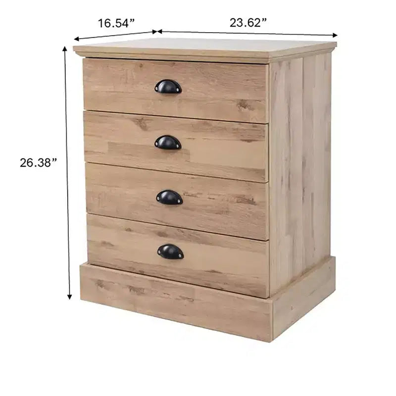 Comodino in legno a 4 cassetti AndMakers