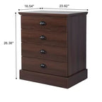 Comodino in legno a 4 cassetti AndMakers