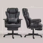 Sedia da ufficio direzionale Okak Tall con poggiapiedi pieghevole, sedia da computer con supporto lombare e schienale reclinabile, sedia comoda per studio, ufficio