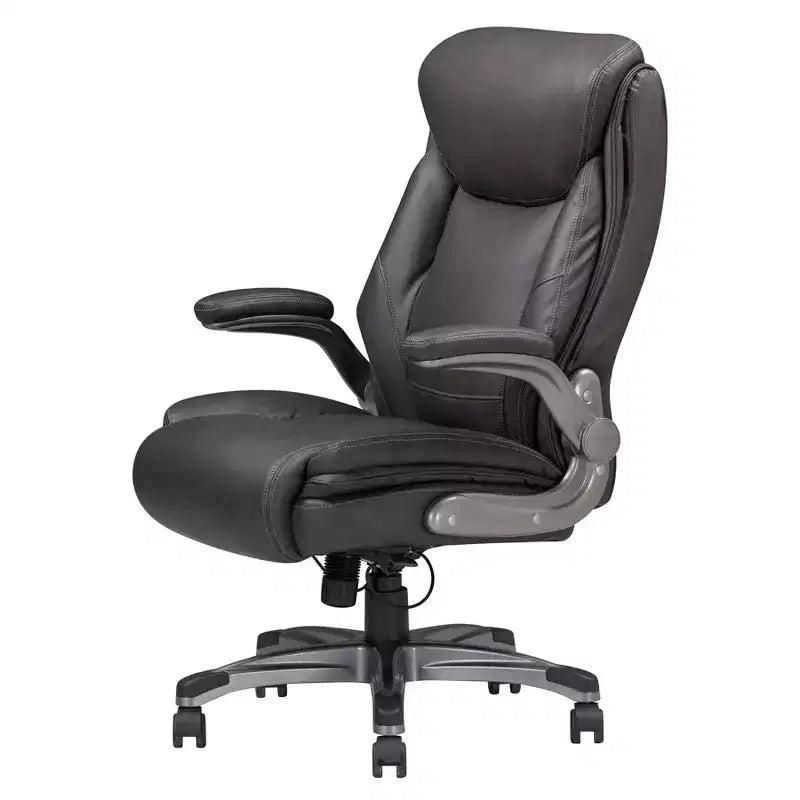 Sedia da ufficio ergonomica Okak Classic con braccioli regolabili, sedia comoda con girevole a 360 gradi e ruote, sedia da scrivania per ufficio, casa, grigio