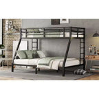 Bellemave Letto a castello Twin XL su Queen per adulti, telaio in metallo resistente con 2 scalette, design silenzioso, nero