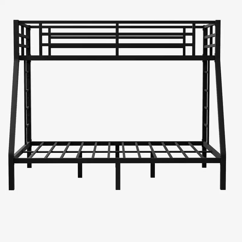 Bellemave Letto a castello Twin XL su Queen per adulti, telaio in metallo resistente con 2 scalette, design silenzioso, nero