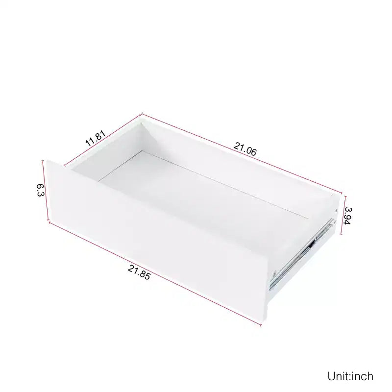 GDFStudio Gideon, Dispensa da Cucina Moderna 63 con 4 Ante in Vetro, 4 Cassetti e Ripiano per Microonde