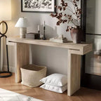 Okak 60IN Tavolo Consolle Lungo Rustico, Tavolo da Ingresso con Piano Spesso e Lungo, Tavolo d'Appoggio Rustico per Soggiorno, Corridoio