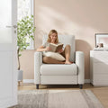 33.9 Sofa Accent Chair, Chenille Loveseat Reading Couch for Bedroom, Tool-Free Setup Living Room Accent Couch, Pillow not included