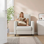 33.9 Sofa Accent Chair, Chenille Loveseat Reading Couch for Bedroom, Tool-Free Setup Living Room Accent Couch, Pillow not included