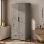 Wardrobe Armoire 2 Door 1 Drawer