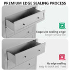 Cassettiera a 6 cassetti per camera da letto, set di 2 cassettiere in legno stile rustico per vestiti, organizer cassettiere con maniglie e cassetti profondi