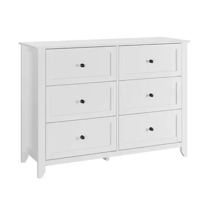 Cassettiera a 6 cassetti per camera da letto, set di 2 cassettiere in legno stile rustico per vestiti, organizer cassettiere con maniglie e cassetti profondi