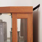 Angolo Vetro Cabinet Vetrine Angolari Illuminate Mobile Display ad Angolo per Soggiorno, Vetrinetta Curio, Collezione Antica, Vino, Contenitore in Vetro per Bar