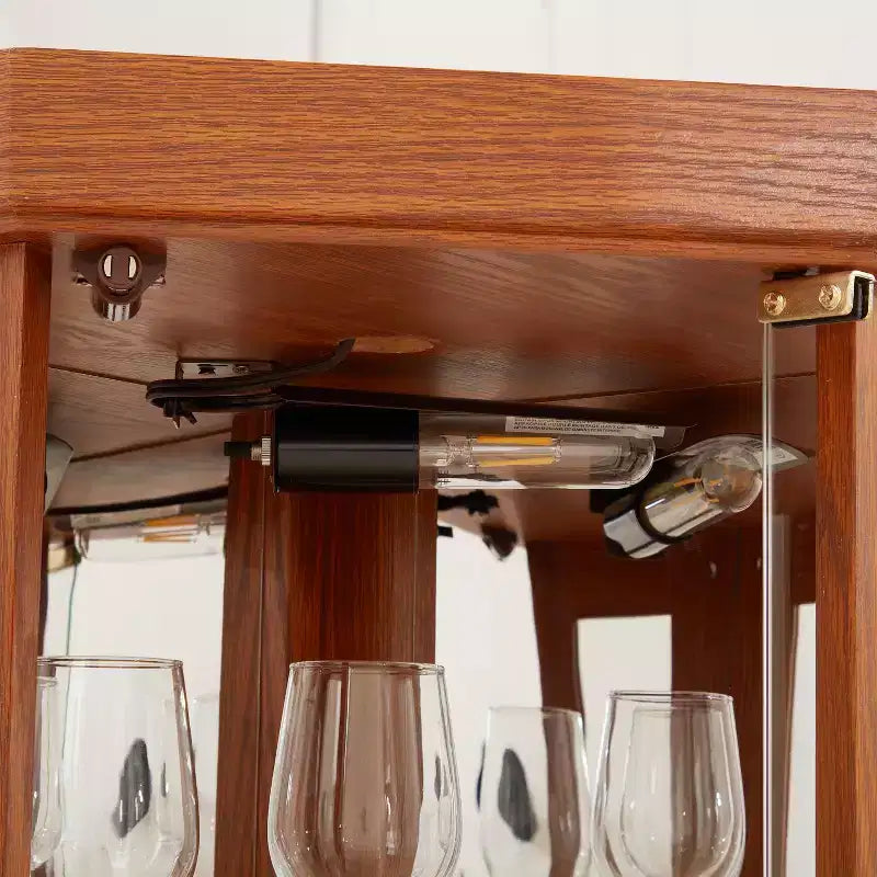 Angolo Vetro Cabinet Vetrine Angolari Illuminate Mobile Display ad Angolo per Soggiorno, Vetrinetta Curio, Collezione Antica, Vino, Contenitore in Vetro per Bar