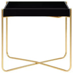 vidaXL Tavolino Nero e Oro 15x15x15.2 Legno Multistrato