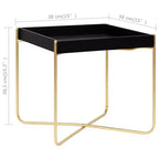 vidaXL Tavolino Nero e Oro 15x15x15.2 Legno Multistrato