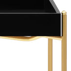 vidaXL Tavolino Nero e Oro 15x15x15.2 Legno Multistrato
