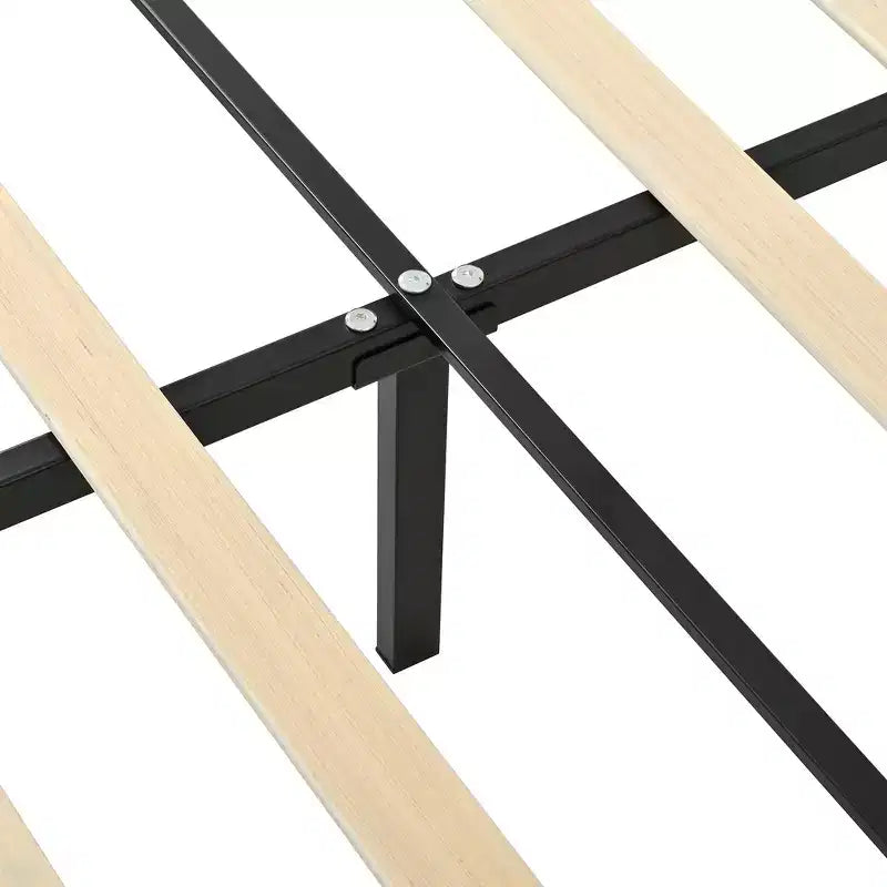 Letto imbottito in velluto Whisen Queen Size, letto a piattaforma con schienale ad ala, testiera alta 52'' con decorazione a rivetti, mensola sulla testiera