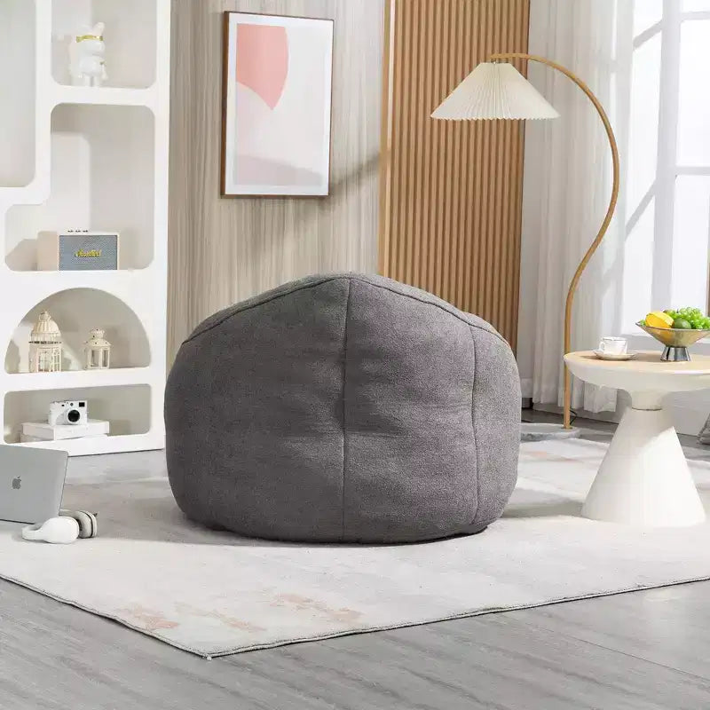 TUYOHW Poltrona Sacco con Poggiapiedi Imbottito, Sedia da Terra Imbottita in Schiuma per un Relax Totale, Set di Sedute Comode per Soggiorno, Camera da Letto