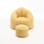 TUYOHW Poltrona Sacco con Poggiapiedi Imbottito, Sedia da Terra Imbottita in Schiuma per un Relax Totale, Set di Sedute Comode per Soggiorno, Camera da Letto