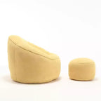 TUYOHW Poltrona Sacco con Poggiapiedi Imbottito, Sedia da Terra Imbottita in Schiuma per un Relax Totale, Set di Sedute Comode per Soggiorno, Camera da Letto