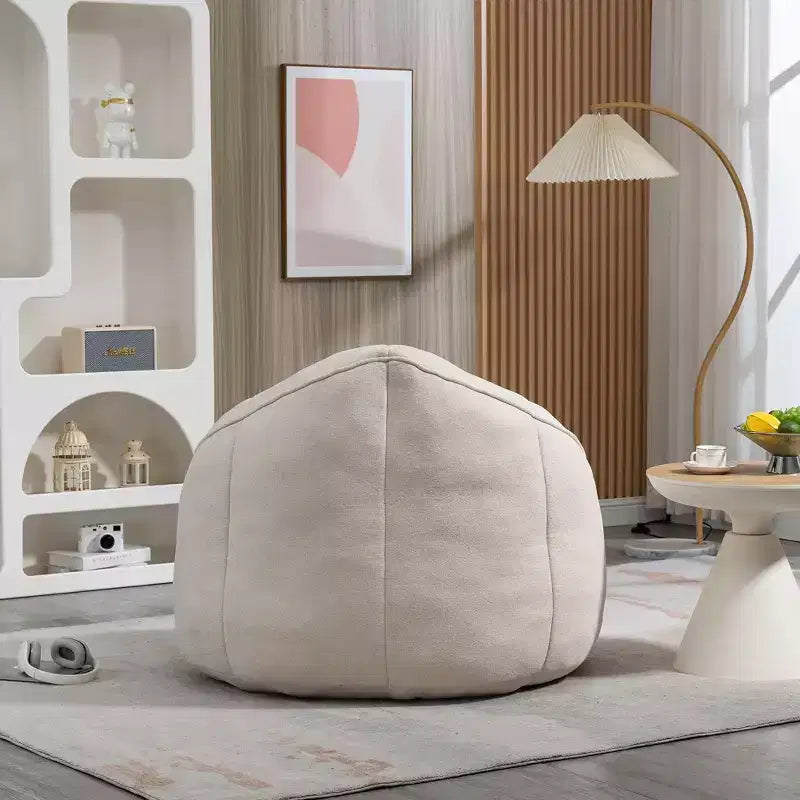 TUYOHW Poltrona Sacco con Poggiapiedi Imbottito, Sedia da Terra Imbottita in Schiuma per un Relax Totale, Set di Sedute Comode per Soggiorno, Camera da Letto