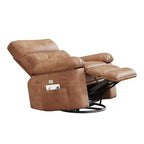 Poltrona reclinabile elettrica girevole a dondolo con massaggio, poltrona oversize in pelle PU, comoda poltrona per divano, poltrona reclinabile elettrica per soggiorno, camera da letto