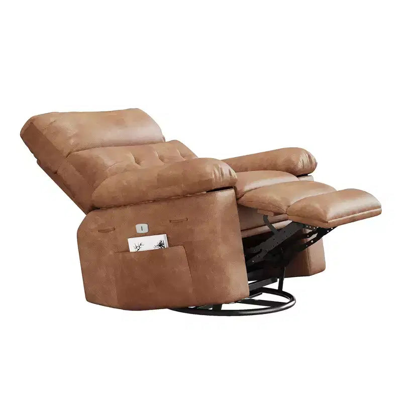 Poltrona reclinabile elettrica girevole a dondolo con massaggio, poltrona oversize in pelle PU, comoda poltrona per divano, poltrona reclinabile elettrica per soggiorno, camera da letto