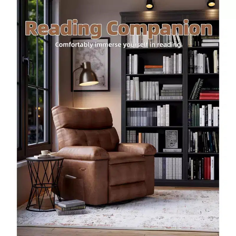 Poltrona reclinabile elettrica girevole a dondolo con massaggio, poltrona oversize in pelle PU, comoda poltrona per divano, poltrona reclinabile elettrica per soggiorno, camera da letto