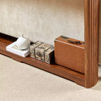 TUYOHW 70 Tavolo Consolle, Tavolo Divano Moderno a Onda con Ripiano Aperto, Tavolino Stretto in Legno con Piano Spesso per Corridoio, Ingresso, Soggiorno