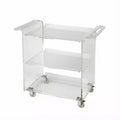 HomeRoots Clear Acrylic Rolling Server Bar Cart